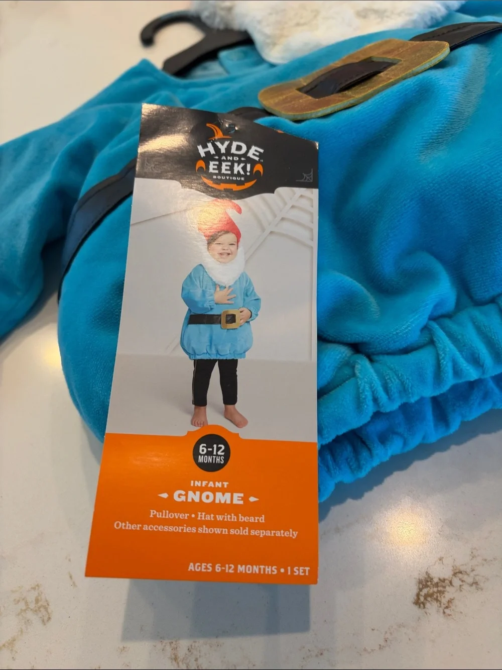 Target Hyde & Eek Babies  Blue Gnome Costume with Red Hat - Picture 2 of 11